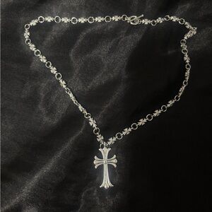 Chrome Hearts Silver Floral Chain Necklace